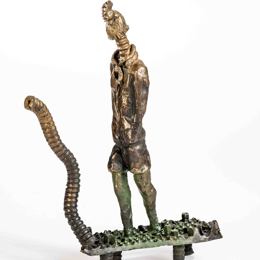Amir Omerovic, Der Frühaufsteher 2, 2020, Bronze, H 20 cm